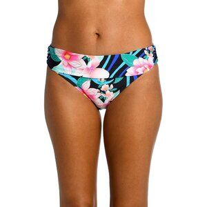 New La Blanca Nightfall Blooms Shirred‎ Band Hipster Bottom 14